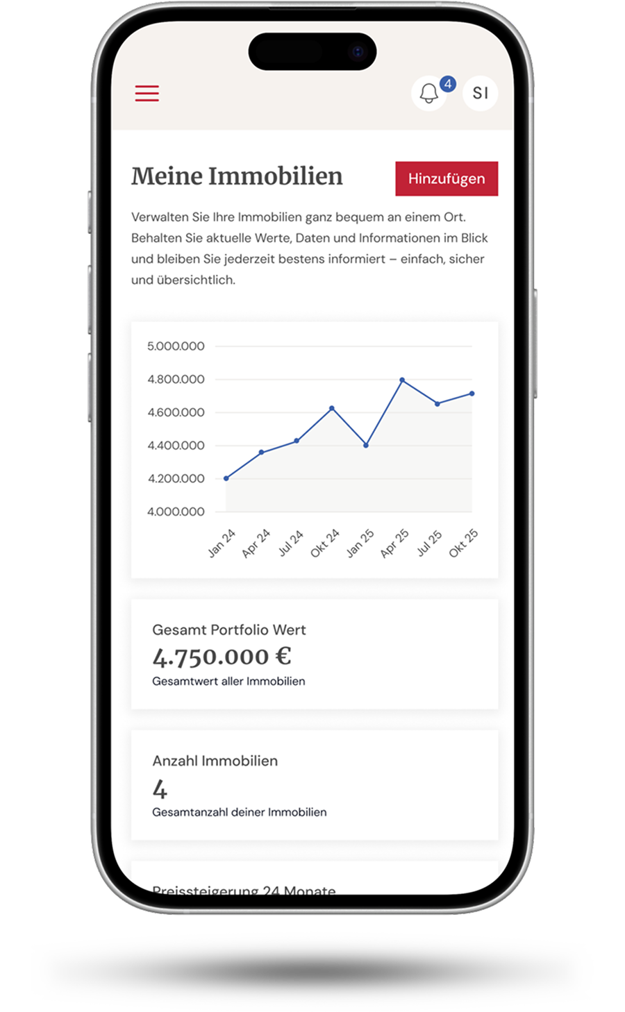 Meine Immobilien im Kundenportal